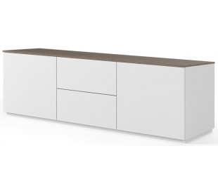 TemaHome Join Tvbord i MDF og finér B180 cm - Mat hvid/Eg