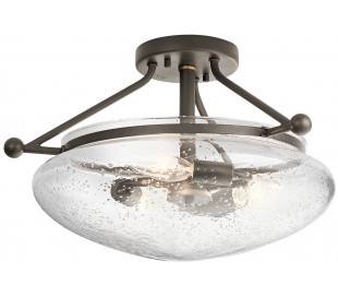 Scholar Badeværelseslampe i stål og glas H22,1 cm 1 x E27 - Poleret krom/Klar med dråbeeffekt