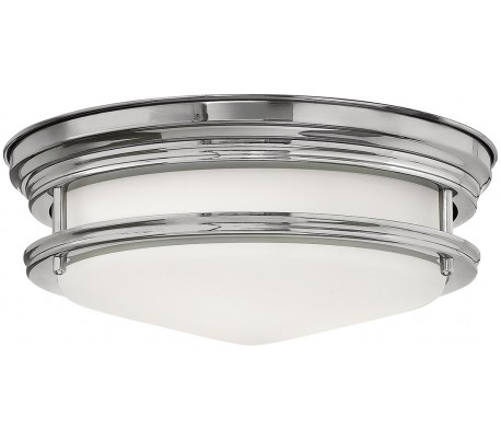 Hadrian Badeværelseslampe i stål og glas Ø30,5 cm 2 x E27 - Poleret krom/Klar