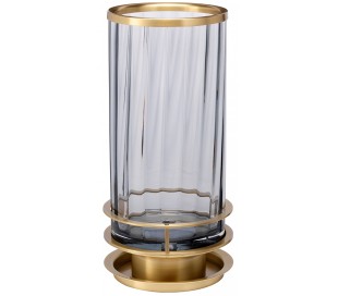 Arno Bordlampe i glas og stål H35,4 cm 1 x GX53 - Aldret messing/Grøn 2