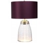 Milne Bordlampe i glas og tekstil H64 cm 1 x E27 - Let røget/Aubergine