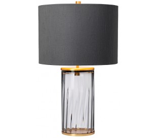 Arno Bordlampe i glas og stål H35,4 cm 1 x GX53 - Aldret messing/Røget