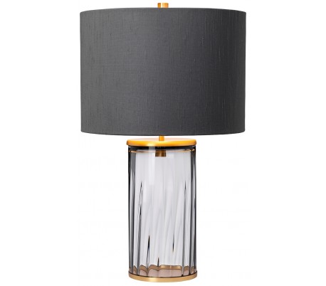 Arno Bordlampe i glas og stål H35,4 cm 1 x GX53 - Aldret messing/Røget