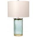 Reno Bordlampe i glas og tekstil H60 cm 1 x E27 - Grøn/Aldret messing/Creme