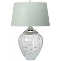 Samara Bordlampe i glas og tekstil H72 cm 1 x E27 + 1 x GU10 LED - Blå/Taupe