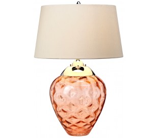 Samara Bordlampe i glas og tekstil H72 cm 1 x E27 + 1 x GU10 LED - Blå/Taupe