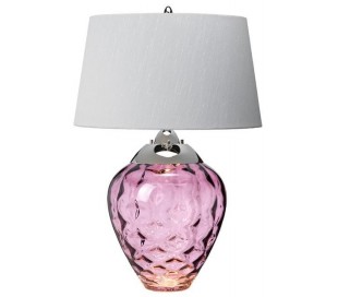 Samara Bordlampe i glas og tekstil H72 cm 1 x E27 + 1 x GU10 LED - Laks/Taupe 2