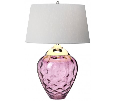 Samara Bordlampe i glas og tekstil H72 cm 1 x E27 + 1 x GU10 LED - Laks/Taupe