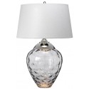 Samara Bordlampe i glas og tekstil H72 cm 1 x E27 + 1 x GU10 LED - Blomme/Taupe