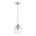 Tiber Loftlampe i glas og stål H34 - 219 cm 1 x E27 - Børstet messing/Rav