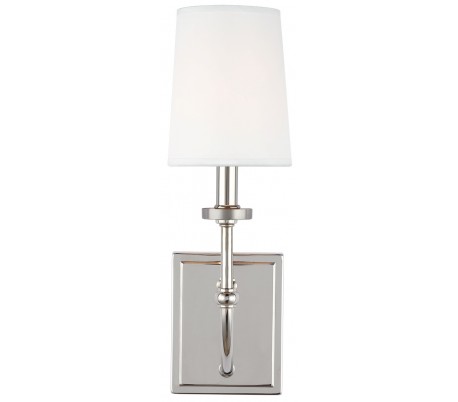 Wellington Badeværelseslampe i stål og glas H40 cm 1 x E27 Tube LED - Poleret krom/Klar rillet