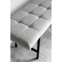 Sigfrid Bænk i polyester og metal B160 cm - Sort/Lysegrå