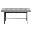 Sigfrid Bænk i polyester og metal B160 cm - Sort/Lysegrå