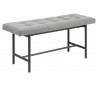 Sigfrid Bænk i polyester og metal B100 cm - Sort/Lysegrå
