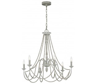 Maryville Lysekrone i stål og træ Ø48,3 cm 3 x E14 - Antik grå