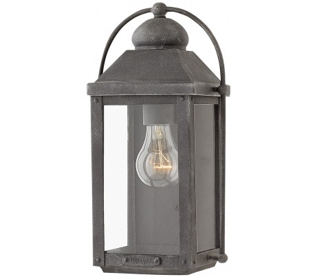 Market Square Væglampe i stål og glas H35,6 cm 1 x E14 - Antik bronze/Klar med dråbeeffekt