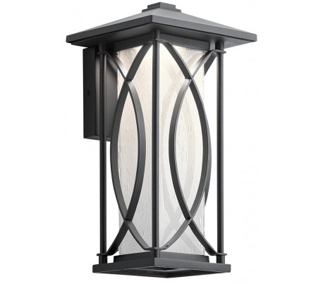 Andover Væglampe i stål og glas H29,2 cm 1 x E27 - Aldret zink/Klar med dråbeeffekt