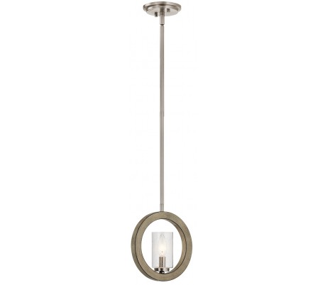 Fletcher Loftlampe i stål og glas Ø45,7 cm 3 x E27 - Aldret zink/Antik messing/Opalhvid