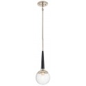 Grand Bank Loftlampe i stål og træ B22,8 cm 1 x E14 - Aldret blik/Antik grå/Klar med dråbeeffekt