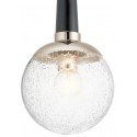 Grand Bank Loftlampe i stål og træ B22,8 cm 1 x E14 - Aldret blik/Antik grå/Klar med dråbeeffekt