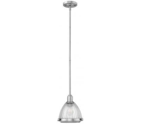 Vida Loftlampe i stål og glas Ø53,3 cm 9 x E14 - Børstet guld/Klar