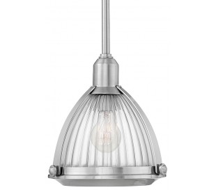 Vida Loftlampe i stål og glas Ø53,3 cm 9 x E14 - Børstet guld/Klar 2