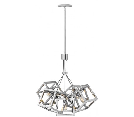 Ensemble Lysekrone i stål Ø78 cm 5 x E27 - Børstet bronze