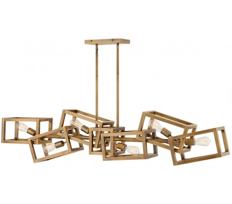 Ensemble Lysekrone i stål Ø78 cm 5 x E27 - Børstet bronze