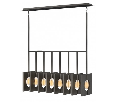 Ludlow Loftlampe i stål 30 x 30 cm 1 x E27 - Børstet grafitgrå