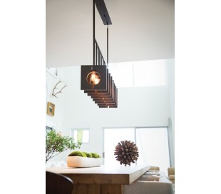 Ludlow Loftlampe i stål 30 x 30 cm 1 x E27 - Børstet grafitgrå 2