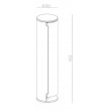 Tower Bedlampe med strømstik i aluminium og kunststof H47,8 cm 1 x 5W SMD LED - Mørkegrå/Hvid