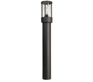Tower Bedlampe med strømstik i aluminium og kunststof H47,8 cm 1 x 5W SMD LED - Mørkegrå/Hvid