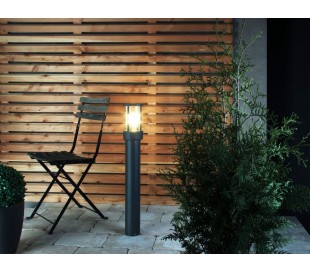 Tower Bedlampe med strømstik i aluminium og kunststof H47,8 cm 1 x 5W SMD LED - Mørkegrå/Hvid 2