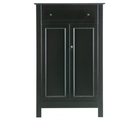 Kabinet i lakeret fyrretræ H150 x B93 x D40 cm - Betongrå