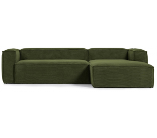 Blok højrevendt chaiselong sofa i velour ripcurl 300 x 174 cm - Grå 2