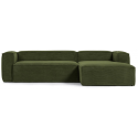 Blok højrevendt chaiselong sofa i velour ripcurl 300 x 174 cm - Grå