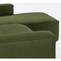 Blok højrevendt chaiselong sofa i velour ripcurl 300 x 174 cm - Grå