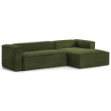 Blok højrevendt chaiselong sofa i velour ripcurl 300 x 174 cm - Grå