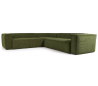 Blok hjørnesofa i velour ripcurl 290 x 290 cm - Grøn