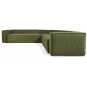 Blok hjørnesofa i velour ripcurl 290 x 290 cm - Grøn