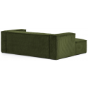 Blok venstrevendt chaiselong sofa i velour ripcurl 240 x 174 cm - Grå