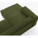 Blok venstrevendt chaiselong sofa i velour ripcurl 240 x 174 cm - Grå