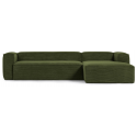 Blok højrevendt chaiselong sofa i velour ripcurl 330 x 174 cm - Grå