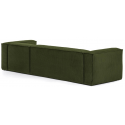 Blok højrevendt chaiselong sofa i velour ripcurl 330 x 174 cm - Grå