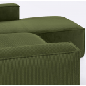 Blok højrevendt chaiselong sofa i velour ripcurl 330 x 174 cm - Grå