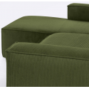 Blok højrevendt chaiselong sofa i velour ripcurl 330 x 174 cm - Grøn