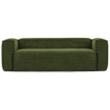 Blok 3-personers sofa i velour ripcurl B240 cm - Grå