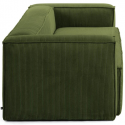 Blok 3-personers sofa i velour ripcurl B240 cm - Grå