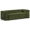Blok 3-personers sofa i velour ripcurl B240 cm - Grå
