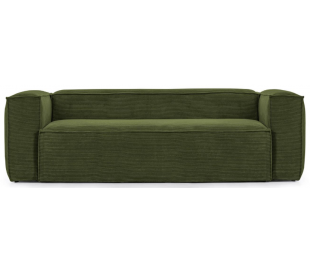 Blok 2-personers sofa i velour ripcurl B210 cm - Grå 2
